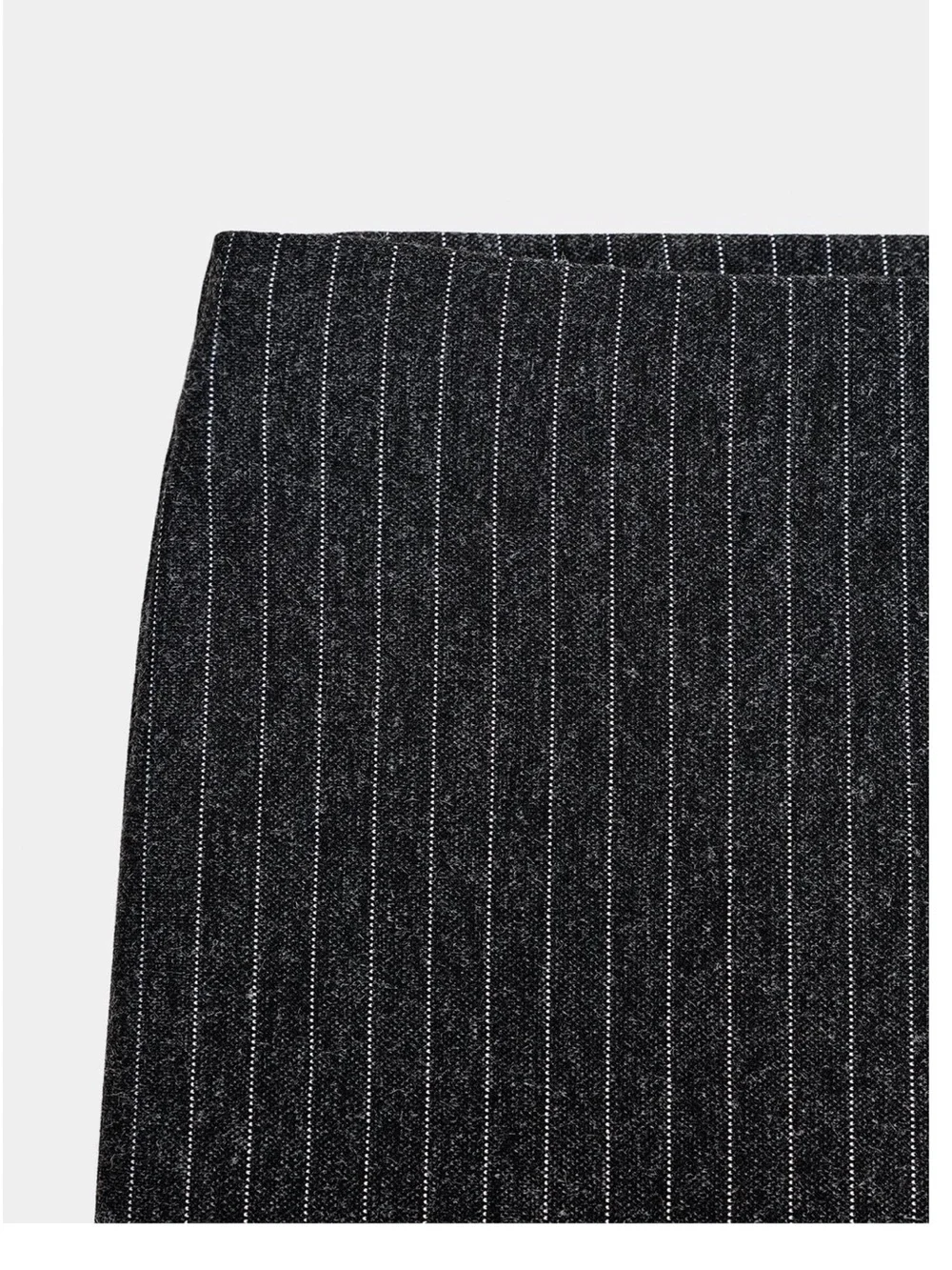 Zara NWT dark gray Pinstripe stretchy slim fit thick legging pants